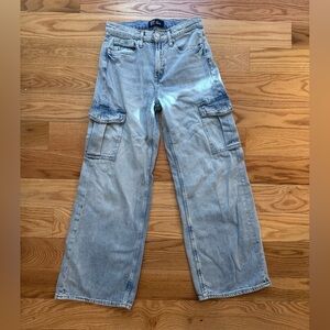 Gap High Rise Wide Leg Cargo Jeans